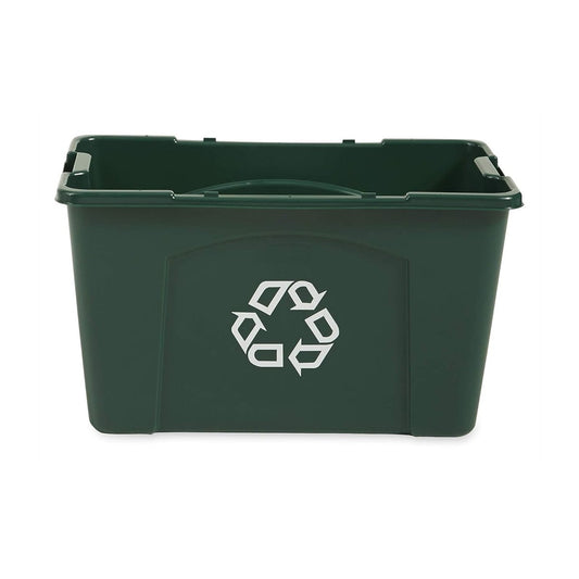 Rubbermaid Commercial Recycling Box 18 Gal Green