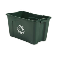 Rubbermaid Commercial Recycling Box 18 Gal Green