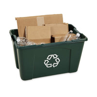 Rubbermaid Commercial Recycling Box 18 Gal Green