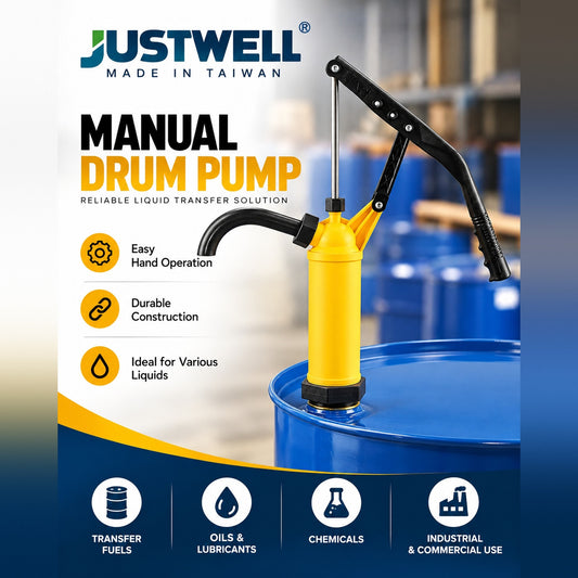 JustWell JW-P490S Hand Drum Pump – Manual Liquid Transfer Pump