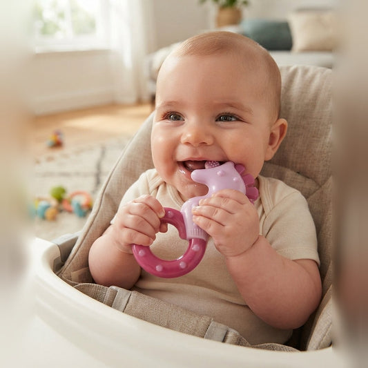 NUK All Stages Teether 3M+ – Baby Teething Toy Pink