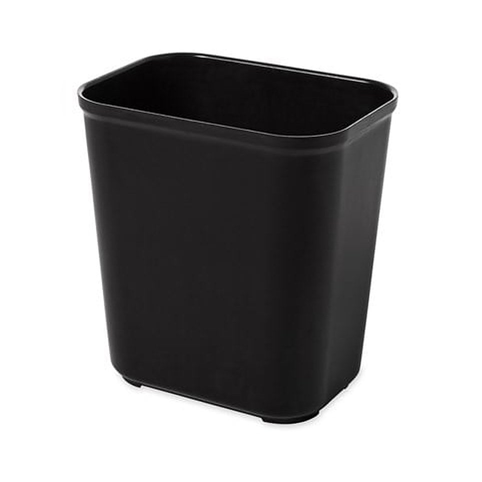 FIRE RESISTANT WASTEBASKET 28 QT BLACK