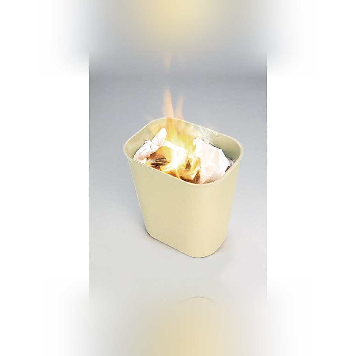 FIRE RESISTANT WASTEBASKET 14 QT GRAY
