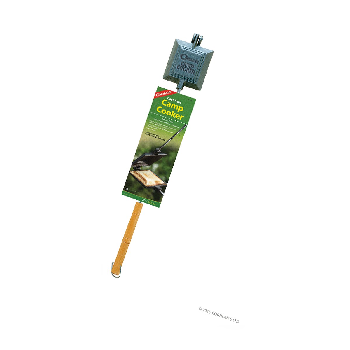 Coghlan's Cast Iron Camp Cooker – Pre-Seasoned Pie Iron & Sandwich Maker for Campfire Cooking