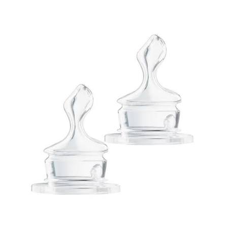 NUK Classic Silicone Teat Size 1 (0–6 Months) – 2 Pack