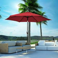 Garden Umbrella 9ft – UV Protected Patio Umbrella with Heavy Concrete Base