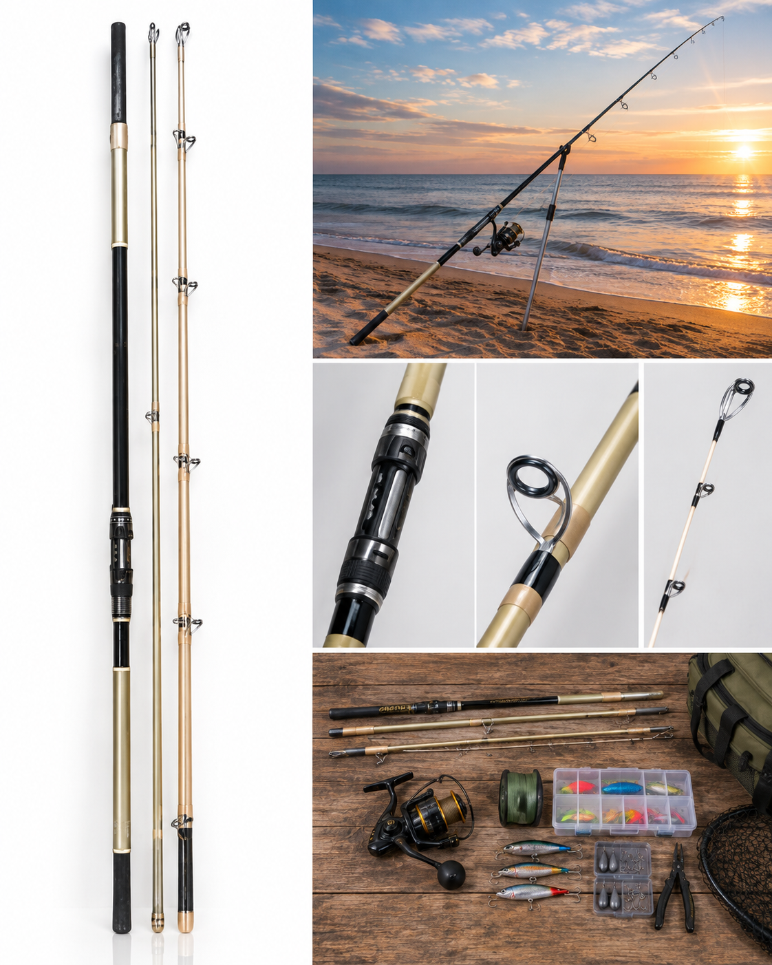 Surfcasting Advanced 1345283 Fishing Rod – 3 Piece Long Casting Beach Rod for Distance & Power