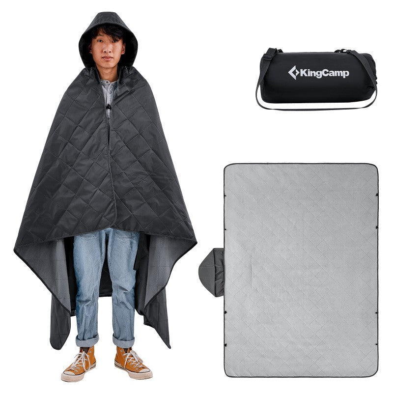 Kingcamp – Multi-Purpose Rain Coat &amp; Blanket Black