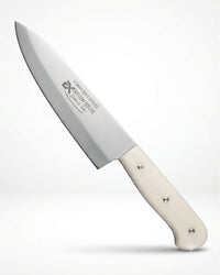 Professional Stainless Steel Chef's Knife - White Handle