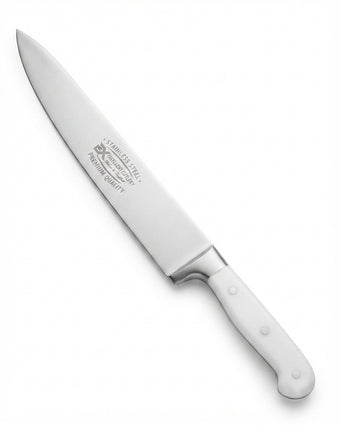compare product Professional Stainless Steel Chef's Knife - White Handle