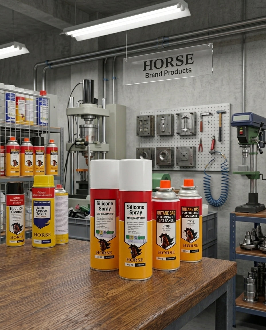 Horse Silicone Spray 420ml | Multi Purpose Silicone Lubricant Spray & Mould Release Agent