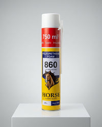 Horse 860 Polyurethane Foam 750ml – PU Expanding Foam Sealant Spray | Gap Filler & Insulation for Windows, Doors, Walls & Construction