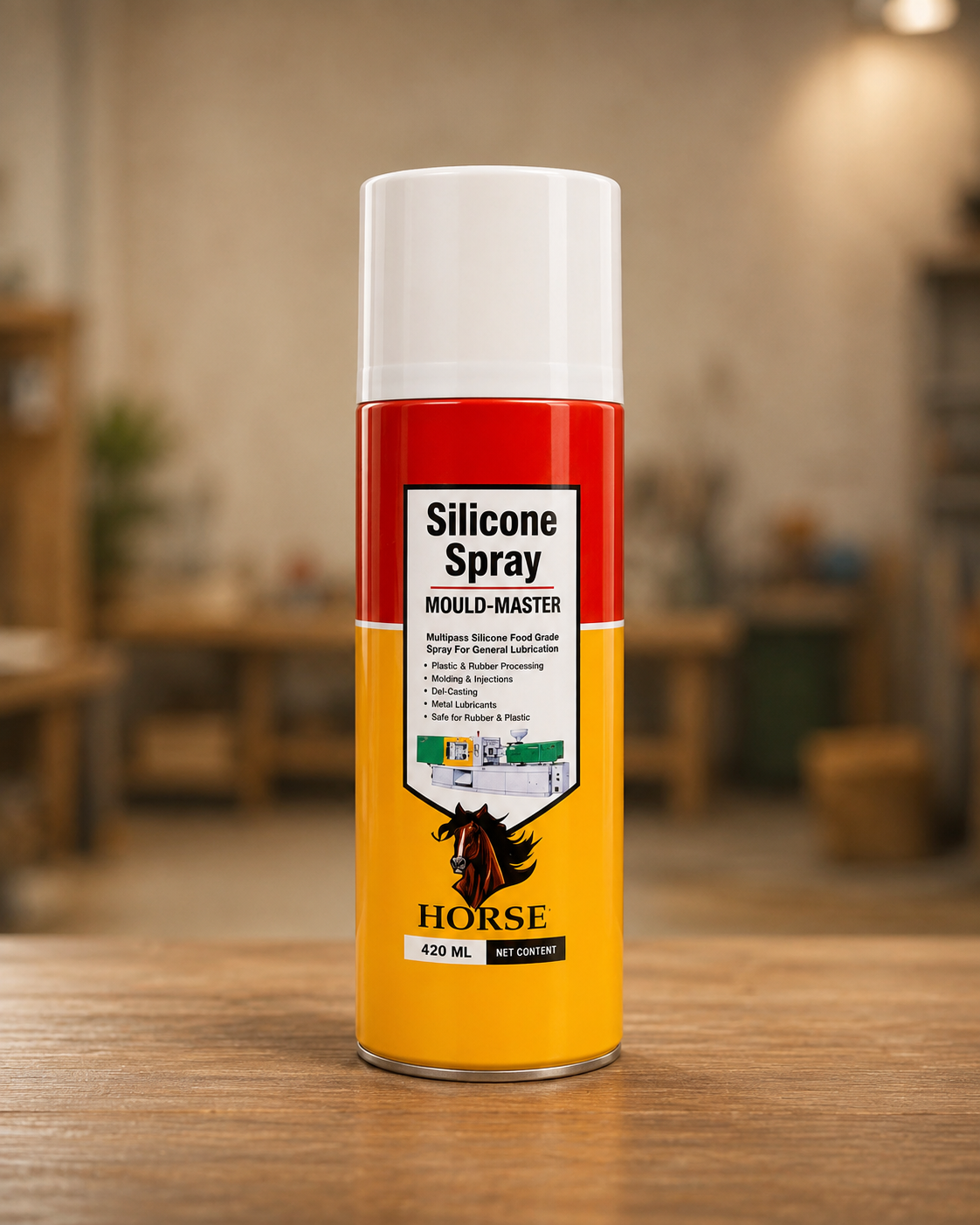Horse Silicone Spray 420ml | Multi Purpose Silicone Lubricant Spray & Mould Release Agent