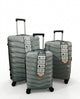 TRAVELIGE Velocity 3-Piece Luggage Set – Silver | 55cm, 68cm & 79cm