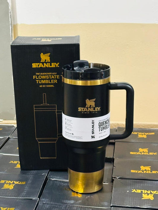 Stanley 40oz Quencher H2.0 Tumbler -Copper Black Gold Stay Hydrated in Style