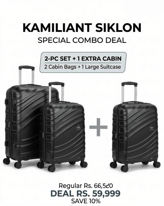 Kamiliant Siklon Luggage Combo – 2 Pc Set + Extra Cabin Bag | Save 10% (Limited Stock)