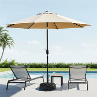 Garden Umbrella 9ft – UV Protected Patio Umbrella with Heavy Concrete Base